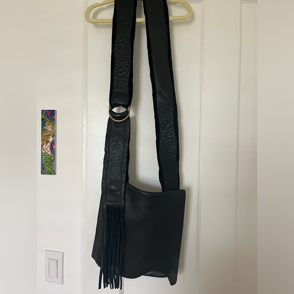 Molly G Wanderer Black Leather Bag